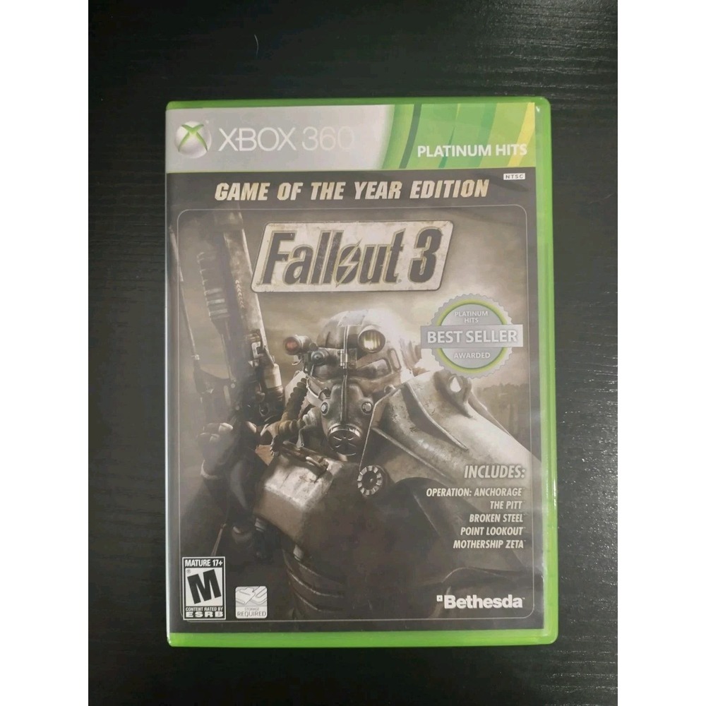 Fallout 3 Game of the Year Edition Xbox‎ 360 Platinum Hits Bethesda RPG Poster